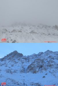 تفاوت دو لحظه قله قدمگاه در 1عرض ساعت از یک روز