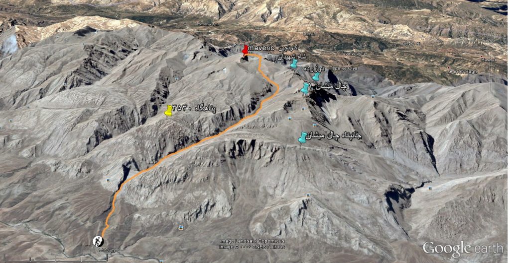 صعود به قله کلونچین - مسیر صعود به قله از دره کول خدنگ