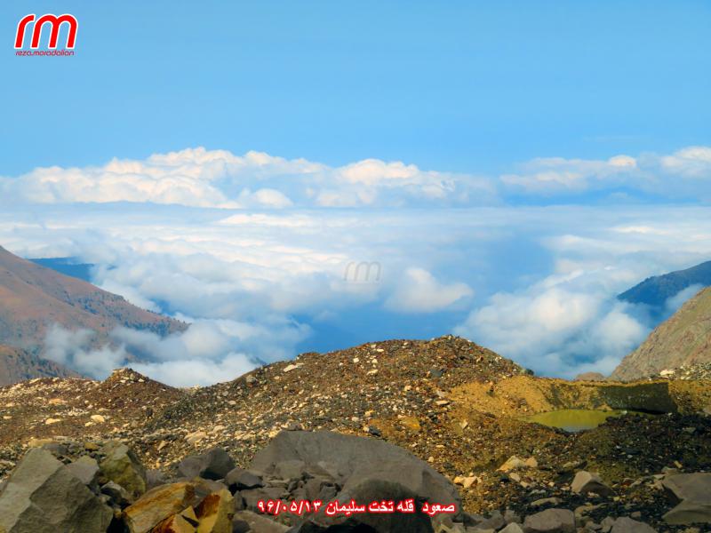 قله تخت سلیمان - نمای مازندران از منطقه علم کوه
