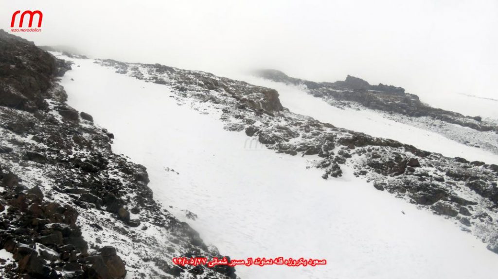 قله دماوند مسیر شمالی - یخچال سیوله و یخچال دوبی سل