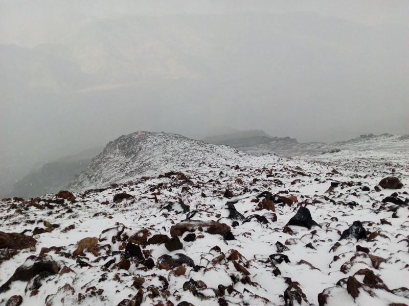 قله دماوند مسیر شمالی - منظره ای بدیع از تصاویری خیالی در برف